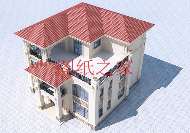 歐式三層農(nóng)村別墅，13X15米、15X13米還帶露臺(tái)，美觀大氣上檔次！