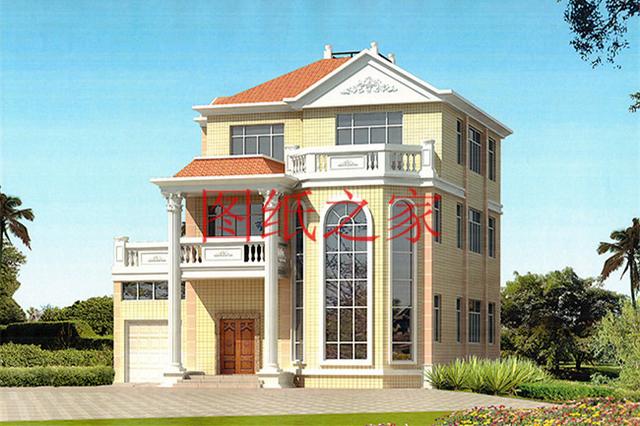 歐式三層農(nóng)村別墅，13X15米、15X13米還帶露臺(tái)，美觀大氣上檔次！