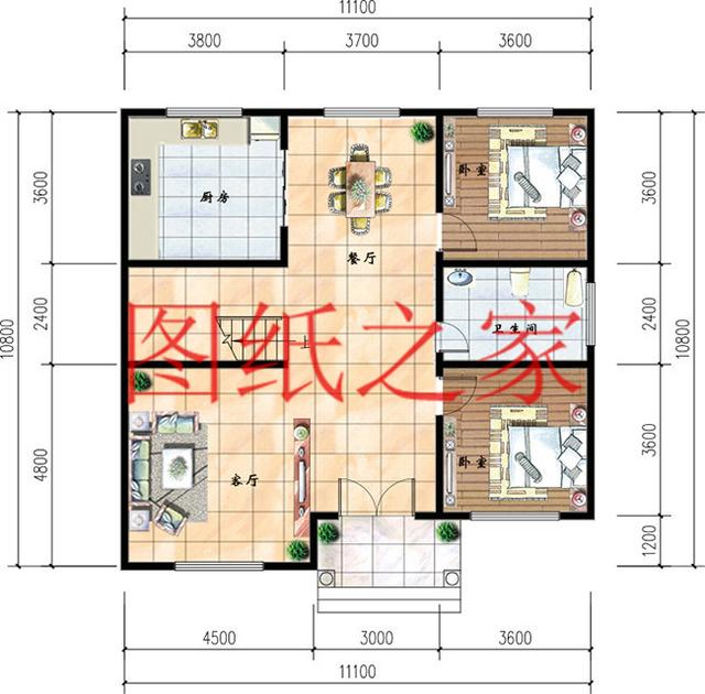小宅基地就建一套11X12米農(nóng)村二層別墅，造價才20萬，經(jīng)濟實用！