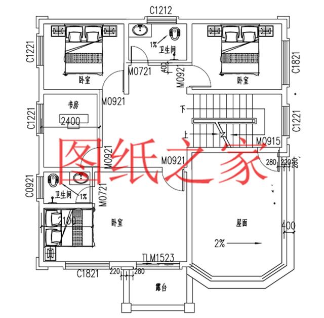 120平農村二層別墅，12X10米、10X12米兩種尺寸，25萬搞定！