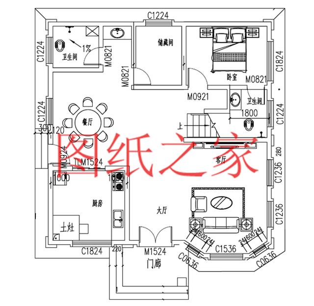 120平農村二層別墅，12X10米、10X12米兩種尺寸，25萬搞定！