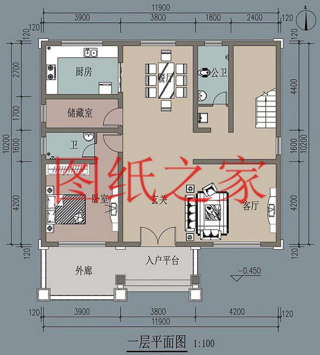 120平農村二層別墅，12X10米、10X12米兩種尺寸，25萬搞定！