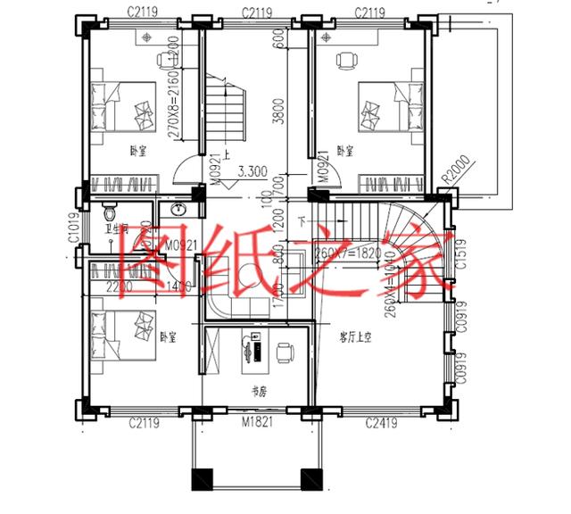 現(xiàn)代風(fēng)三層別墅，布局合理，13X14米、14X13米的戶型非常接地氣！
