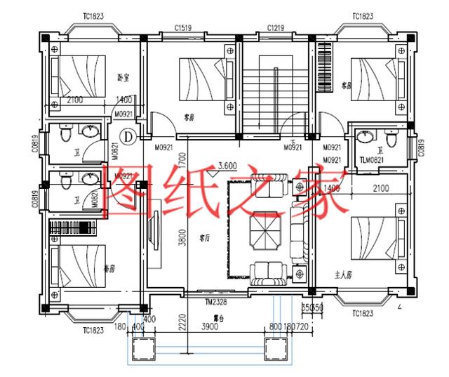 簡(jiǎn)潔實(shí)用的農(nóng)村二層別墅，非常適合宅基地是長(zhǎng)方形的家庭修建！