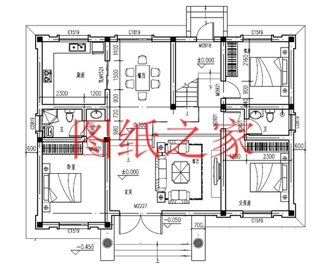 簡(jiǎn)潔實(shí)用的農(nóng)村二層別墅，非常適合宅基地是長(zhǎng)方形的家庭修建！