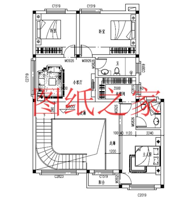 簡(jiǎn)潔實(shí)用的農(nóng)村二層別墅，非常適合宅基地是長(zhǎng)方形的家庭修建！