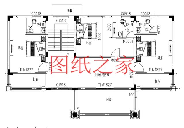 簡(jiǎn)潔實(shí)用的農(nóng)村二層別墅，非常適合宅基地是長(zhǎng)方形的家庭修建！
