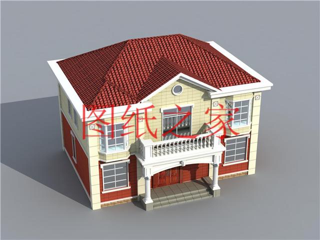 簡(jiǎn)潔實(shí)用的農(nóng)村二層別墅，非常適合宅基地是長(zhǎng)方形的家庭修建！