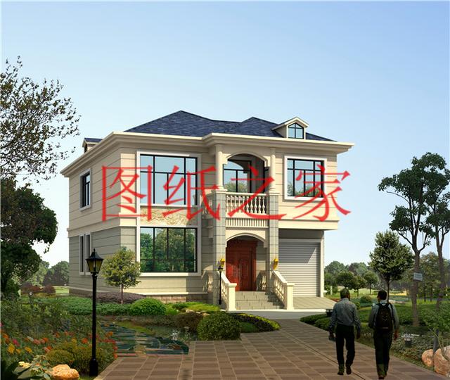 簡(jiǎn)潔實(shí)用的農(nóng)村二層別墅，非常適合宅基地是長(zhǎng)方形的家庭修建！