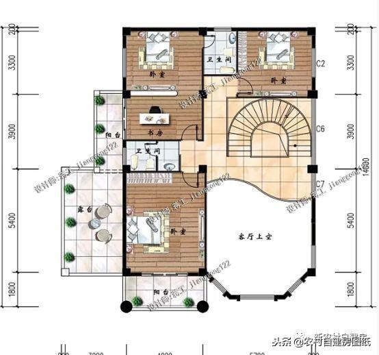 這套帶車庫(kù)和旋轉(zhuǎn)樓梯豪華三層別墅，造價(jià)花了120萬(wàn)的，你覺(jué)得怎么樣？