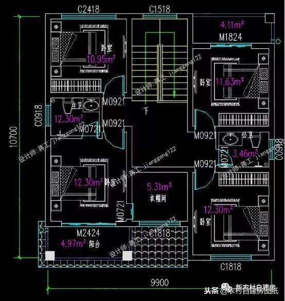 7套二三層別墅設(shè)計，都是100平，最適合農(nóng)村修建的是第5套！