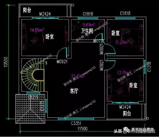 7套二三層別墅設(shè)計，都是100平，最適合農(nóng)村修建的是第5套！