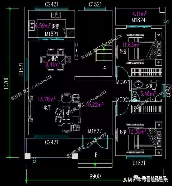 7套二三層別墅設(shè)計，都是100平，最適合農(nóng)村修建的是第5套！