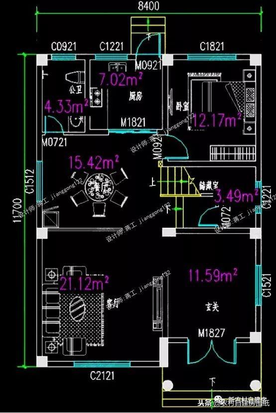 7套二三層別墅設(shè)計，都是100平，最適合農(nóng)村修建的是第5套！