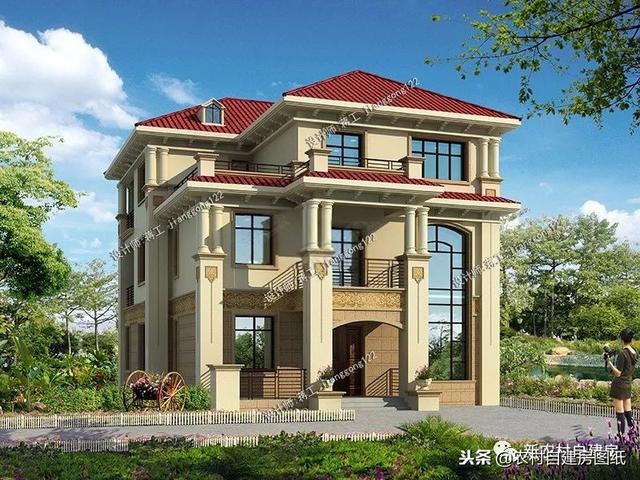 推薦12款三層農(nóng)村別墅戶型設(shè)計(jì)，豪華款和樸素款都有，第9款最好！