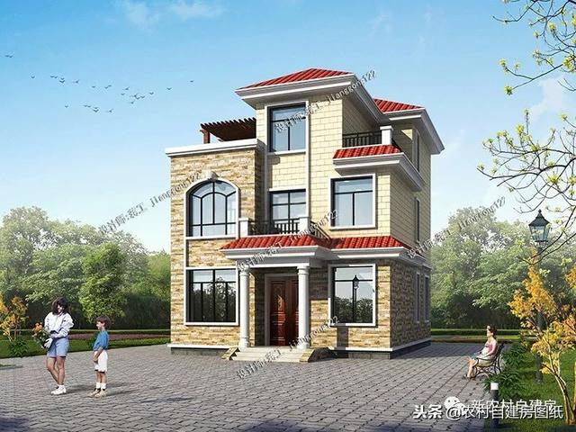 推薦12款三層農(nóng)村別墅戶型設(shè)計(jì)，豪華款和樸素款都有，第9款最好！