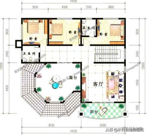 給父母建養(yǎng)老房，看看這5套帶煙囪的小別墅設(shè)計(jì)，柴火灶最接地氣
