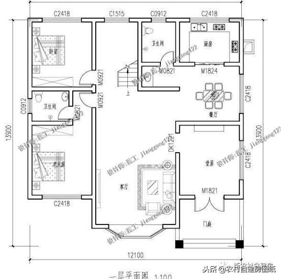 給父母建養(yǎng)老房，看看這5套帶煙囪的小別墅設(shè)計(jì)，柴火灶最接地氣