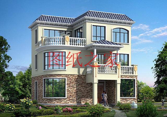 110平米左右的三層別墅，占地尺寸不到12X10米，一起來看看吧！