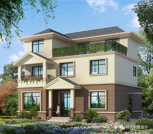 簡歐風(fēng)格三層小別墅戶型設(shè)計，9X11米6室3廳，自家蓋房就選這個！