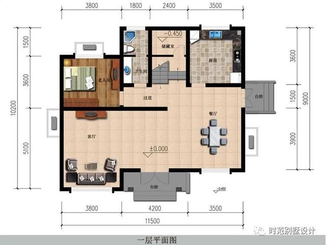 簡歐風(fēng)格三層小別墅戶型設(shè)計，9X11米6室3廳，自家蓋房就選這個！