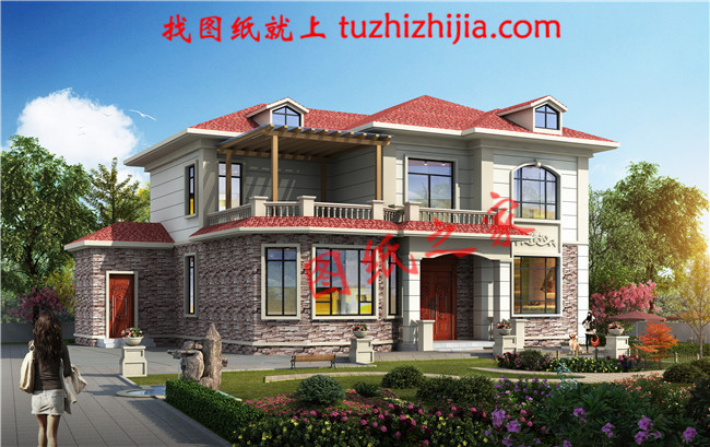 20萬(wàn)農(nóng)村二層小洋樓設(shè)計(jì)圖，帶鍋爐房，漂亮簡(jiǎn)單實(shí)用