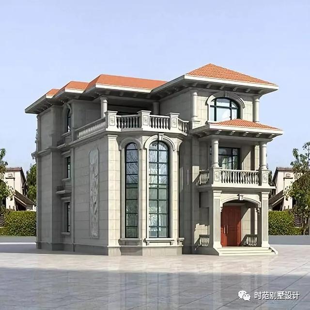 12x15米三層別墅設(shè)計6室三廳，帶堂屋露臺涼亭，大氣美觀，適合農(nóng)村自建