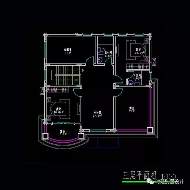 11x12米三層歐式豪華別墅設(shè)計(jì)圖，7室3廳，大氣奢華，讓城里人羨慕！