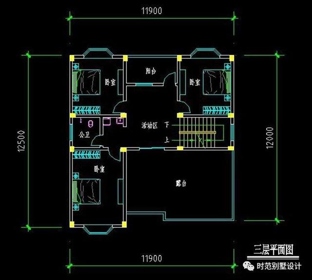 布局實(shí)用造價(jià)低的三層復(fù)式別墅設(shè)計(jì)，6臥4衛(wèi)，建一棟肯定超值