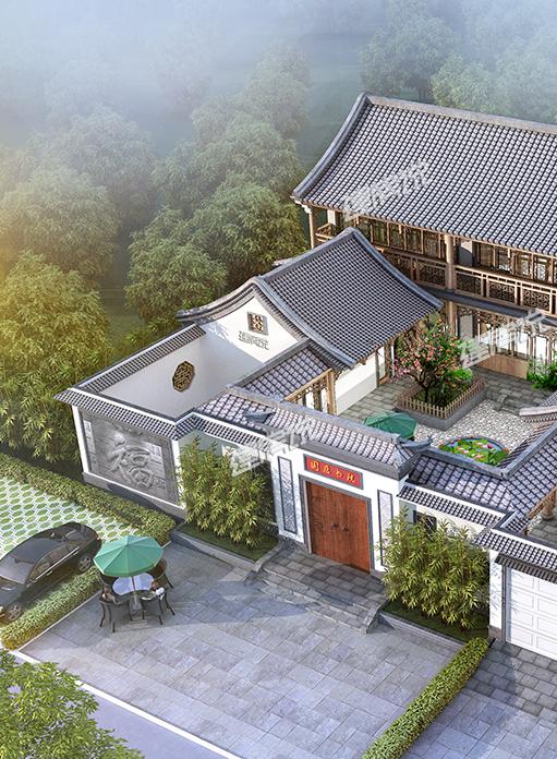 現(xiàn)代四合院別墅設(shè)計，有庭有院有車庫，千萬不要錯過！