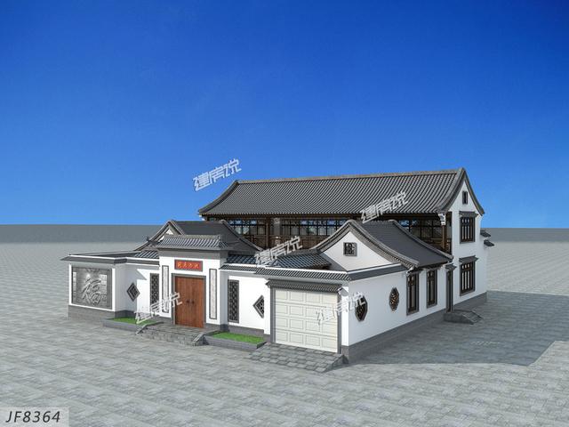 現(xiàn)代四合院別墅設(shè)計，有庭有院有車庫，千萬不要錯過！