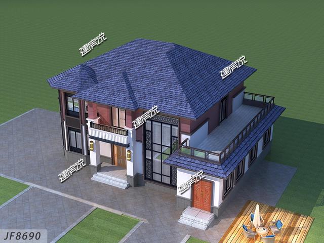 帶烤火房和土灶的二層別墅設計圖，很接地氣，農村人非常喜歡這戶型