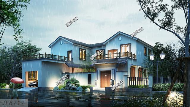 這套二層別墅設(shè)計(jì)，有庭有院還帶車庫(kù)，你確定不想要嗎