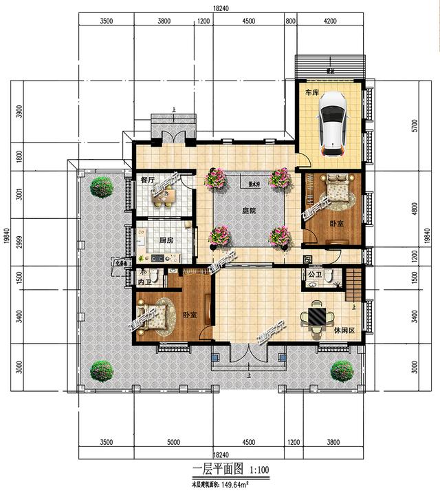 這套二層別墅設(shè)計(jì)，有庭有院還帶車庫(kù)，你確定不想要嗎