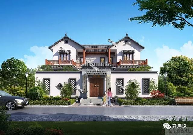 家里宅基地面積大，就蓋一棟四合院別墅，住得舒適又有面子