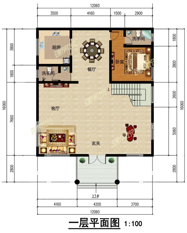 農(nóng)村自建三層別墅，帶落地窗，盡顯富貴氣派