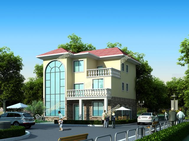 農(nóng)村自建三層別墅，帶落地窗，盡顯富貴氣派