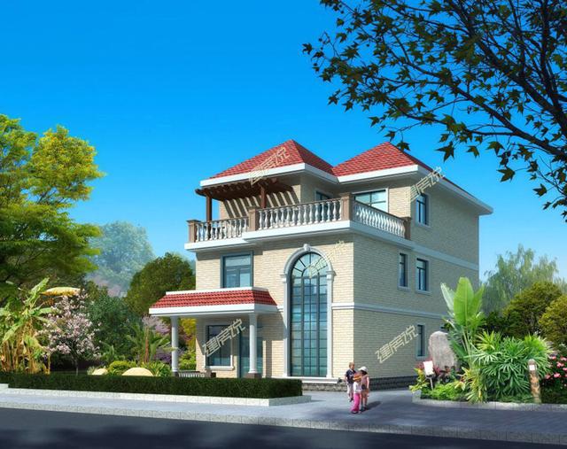 農(nóng)村自建三層別墅，帶落地窗，盡顯富貴氣派