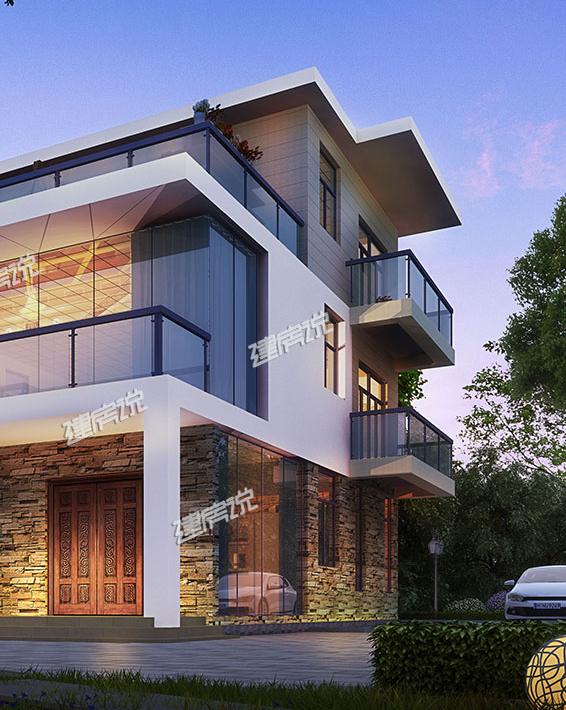 時尚現(xiàn)代的三層自建別墅，建起來絕對是村里最優(yōu)秀的！