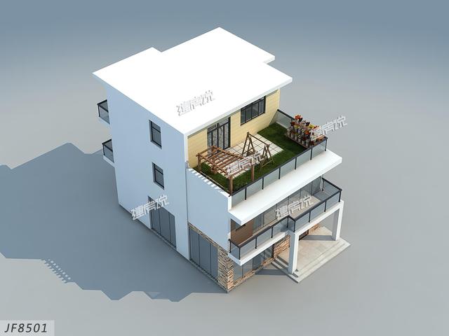 時尚現(xiàn)代的三層自建別墅，建起來絕對是村里最優(yōu)秀的！