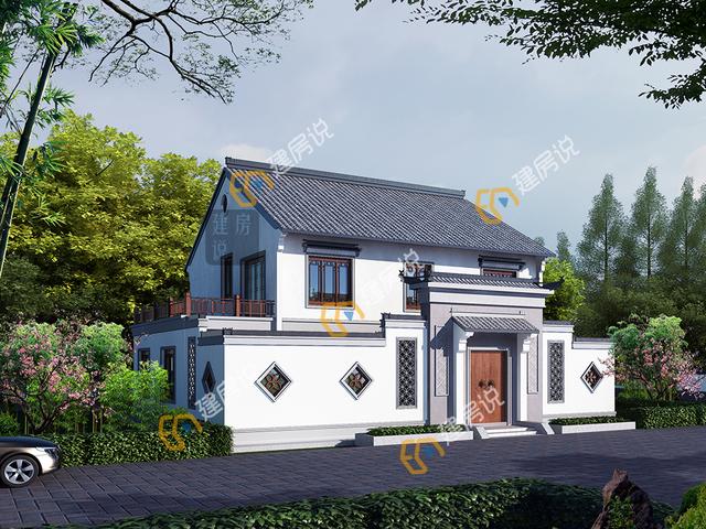 這套中式別墅設(shè)計(jì)還帶堂屋，舒適宜居接地氣，美麗動人！