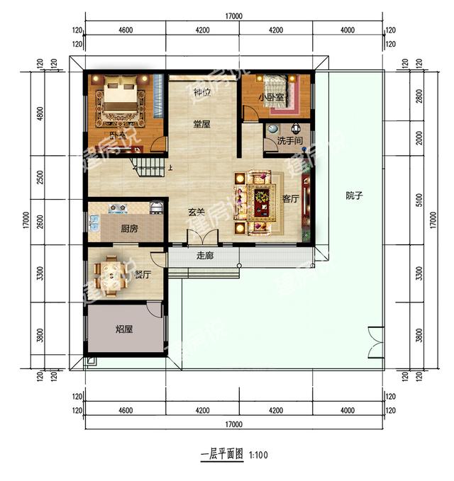 這套中式別墅設(shè)計(jì)還帶堂屋，舒適宜居接地氣，美麗動人！