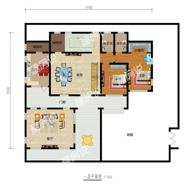 這套中式別墅設(shè)計(jì)還帶堂屋，舒適宜居接地氣，美麗動人！