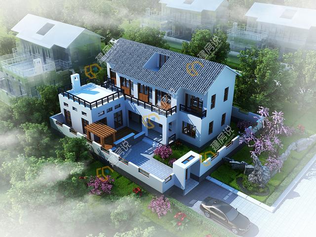 這套中式別墅設(shè)計(jì)還帶堂屋，舒適宜居接地氣，美麗動人！