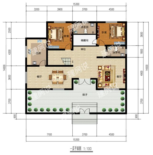 這套中式別墅設(shè)計(jì)還帶堂屋，舒適宜居接地氣，美麗動人！