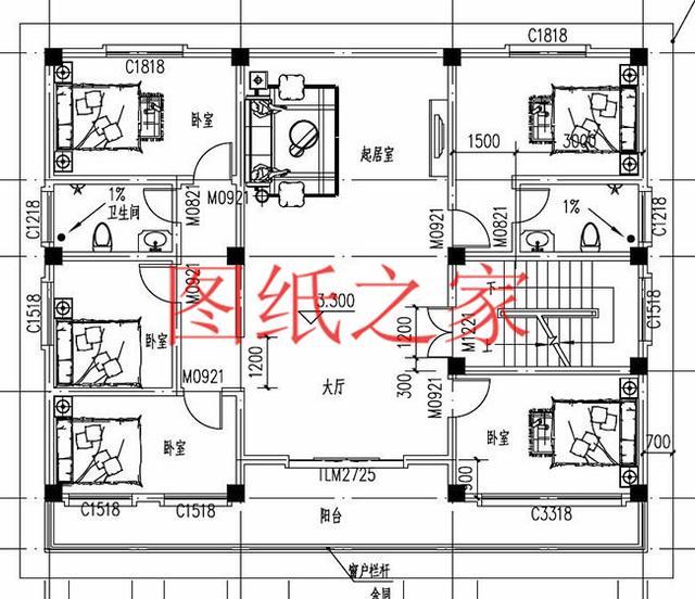 140平二層別墅，開間14米進(jìn)深10米左右，四面通透、好看又實用！