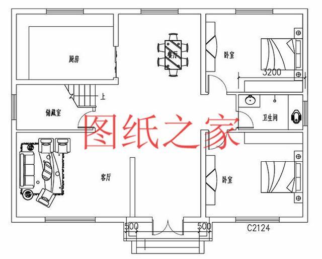 140平二層別墅，開間14米進(jìn)深10米左右，四面通透、好看又實用！