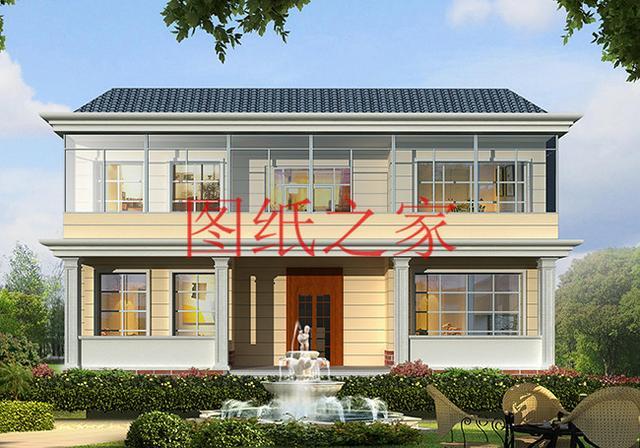 140平二層別墅，開間14米進(jìn)深10米左右，四面通透、好看又實用！