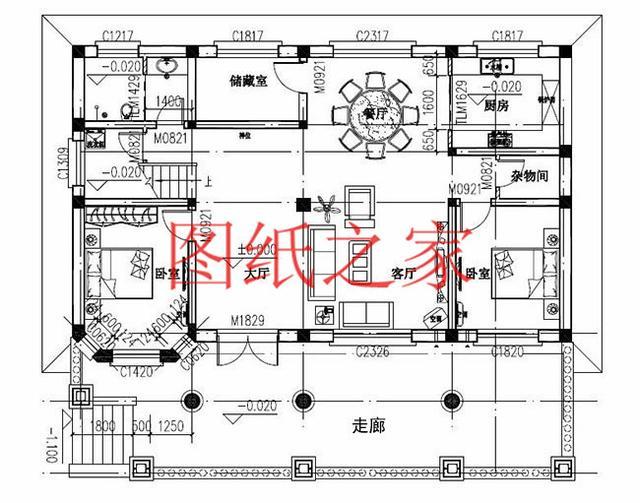 140平二層別墅，開間14米進(jìn)深10米左右，四面通透、好看又實用！