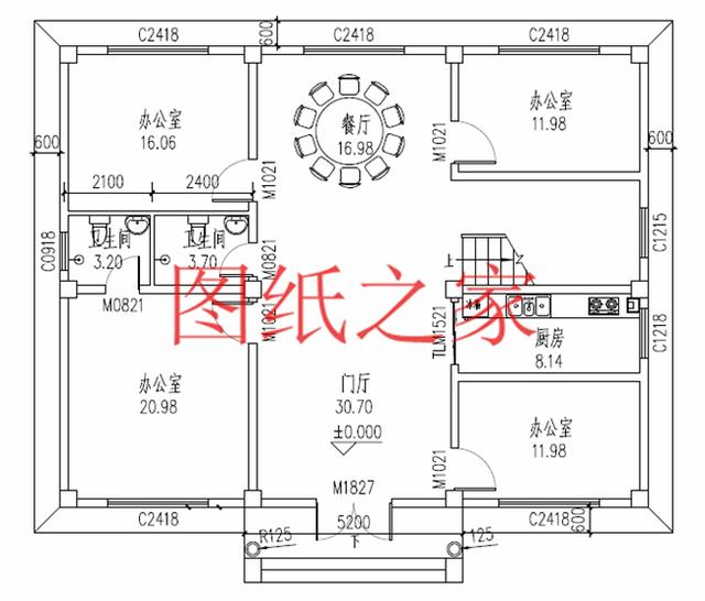 12X14米、14X12米兩種尺寸的三層別墅，適合人口較多的家庭修建！